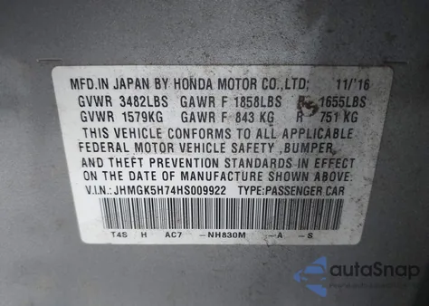 2017 Honda Fit Ex z USA, uszkodzony, nr VIN JHMGK5H74HS009922